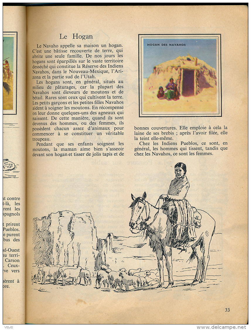 L'ENCYCLOPEDIE PAR LE TIMBRE : LES INDIENS (1956), Par Blecker, Illustrations De Kumme, Complet, 48 Pages, Cocorico... - Album & Cataloghi