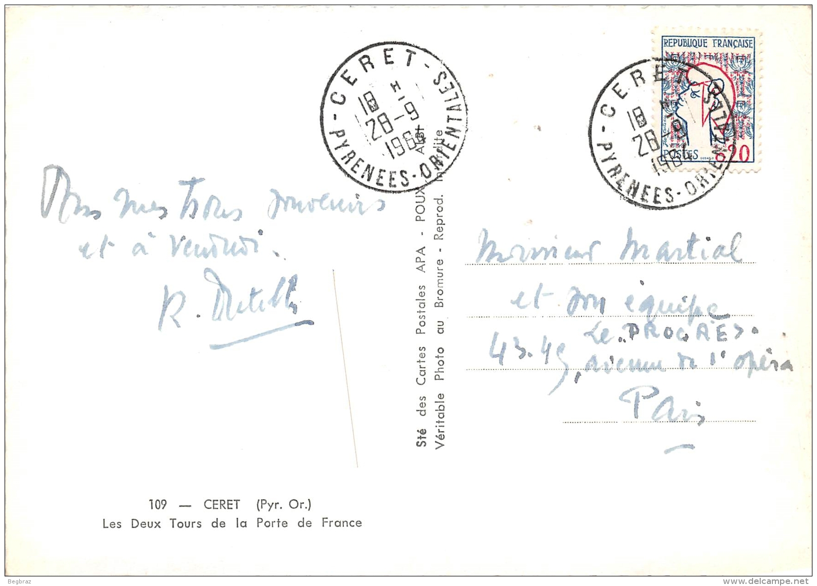 CERET     DEUX TOURS - Ceret