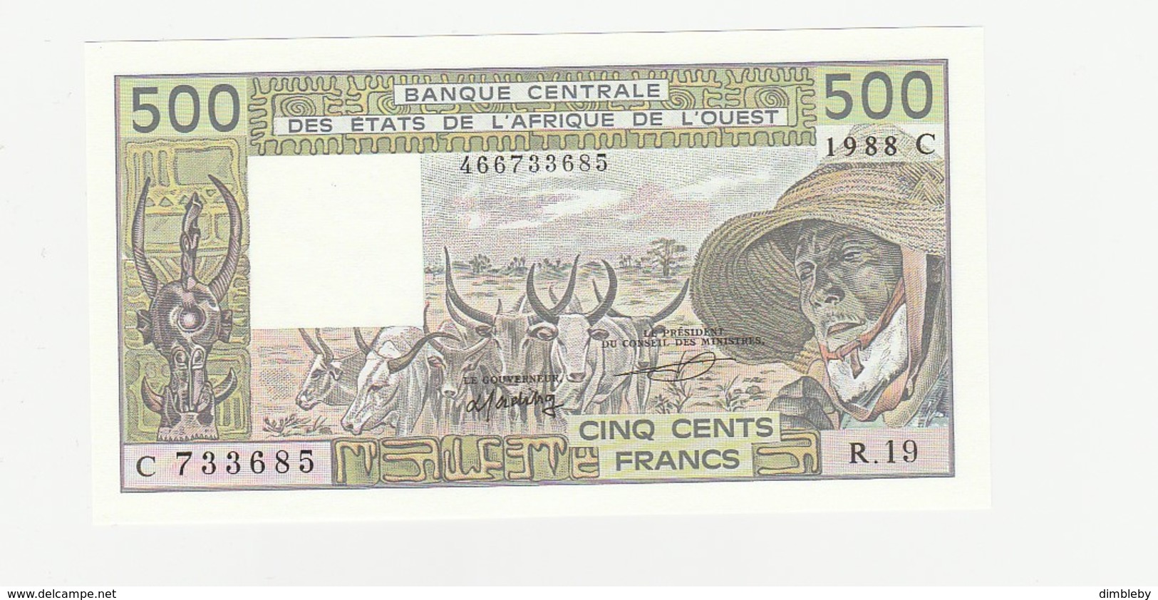 Burkina Faso 500 Francs 1988 UNZ - Burkina Faso