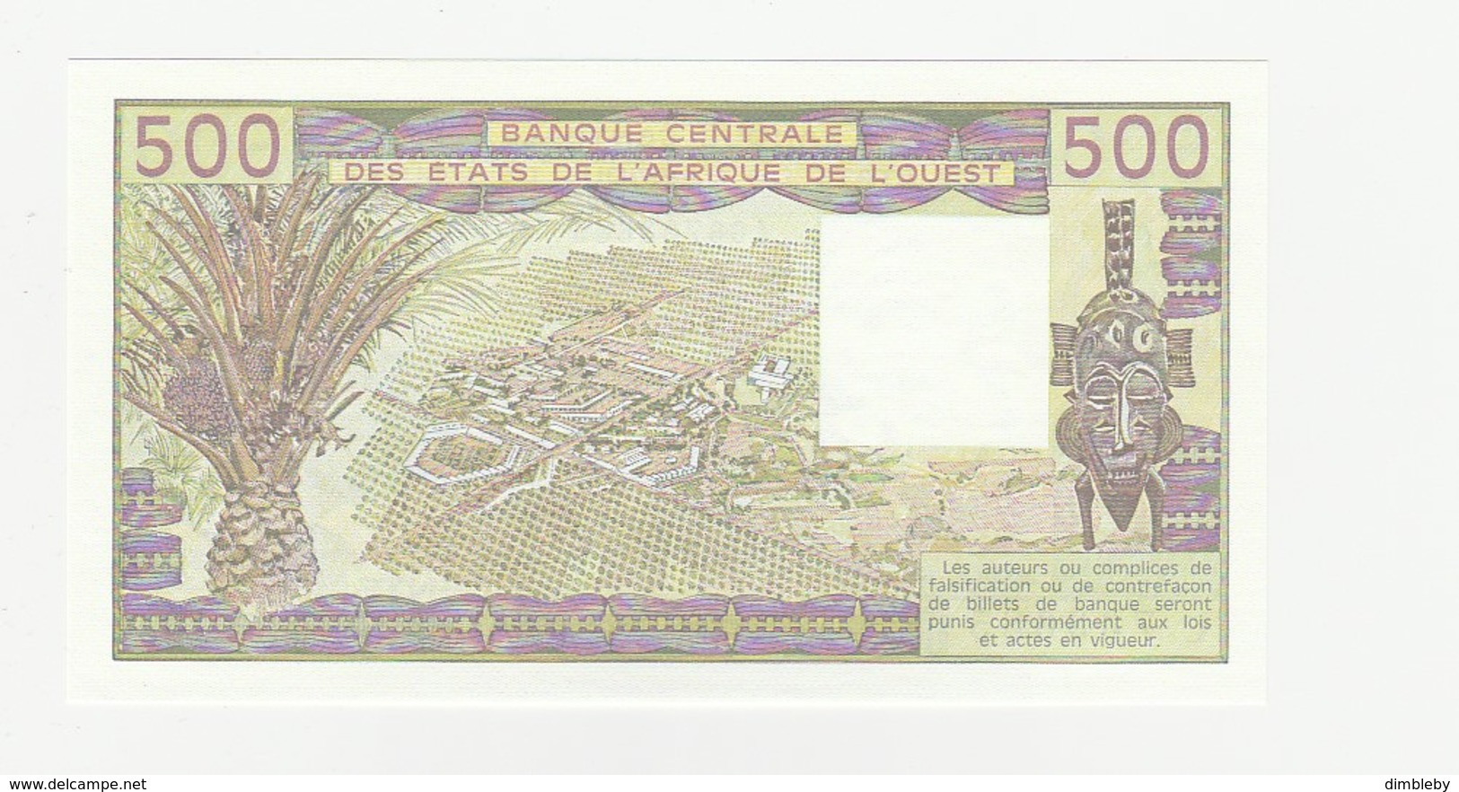 Burkina Faso 500 Francs 1988 UNZ - Burkina Faso