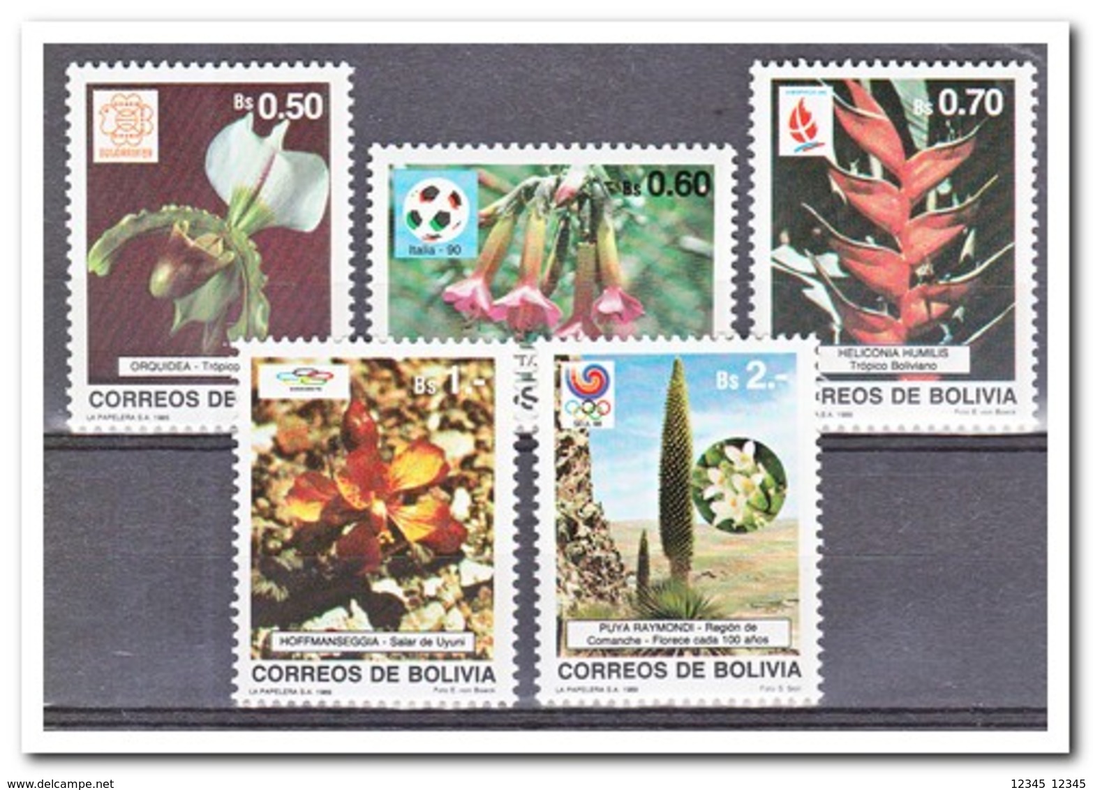 Bolivië 1989, Postfris MNH, Flowers - Bolivië