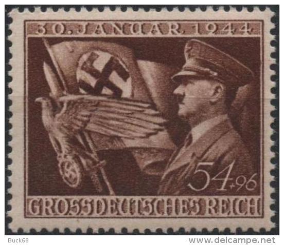 ALLEMAGNE DEUTSCHES III REICH 785 ** MNH Anniversaire Parti Nazi Hitler National Socialisme Croix Gammée - Unused Stamps