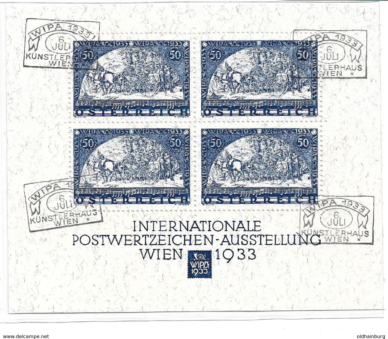 5002i: Altfälschung Wipa- Block 1933 Gestempelt (fake-faux-forgery) - Used Stamps