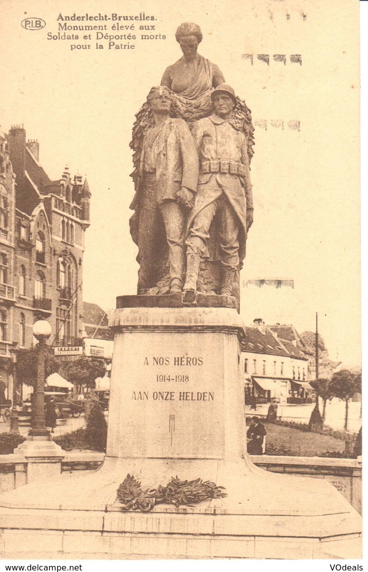 Bruxelles - CPA - Brussel - Anderlecht - Monument élevé Aux Soldats - Anderlecht