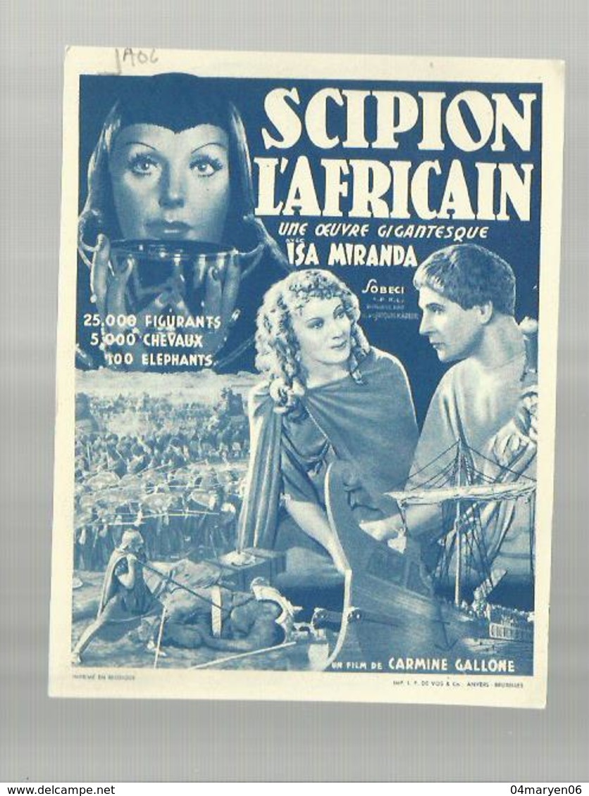 -**""SCIPION  L'AFRICAIN **-"" Une  Oeuvre  GIGANTESQUE "" - Publicité Cinématographique