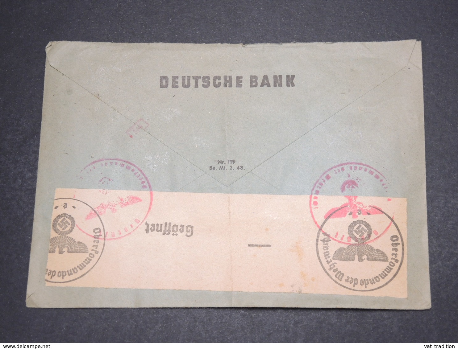 ALLEMAGNE - Enveloppe De Berlin Pour La France En 1944 Avec Contrôle Postal - L 16214 - Lettres & Documents