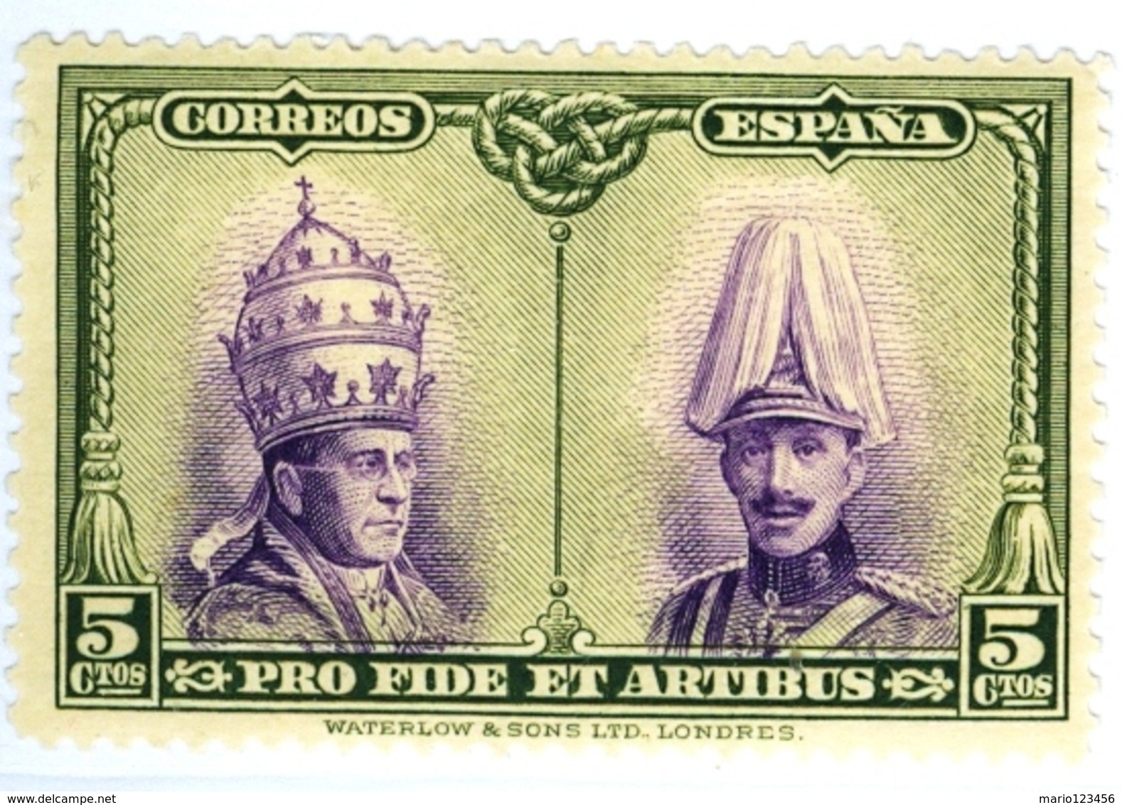 SPAGNA, SPAIN, ESPANA, ESPAGNE, CATACOMBE SAN DAMASO, 1928, FRANCOBOLLO NUOVO (MLH*) YT 355     Scott B78 - Usati