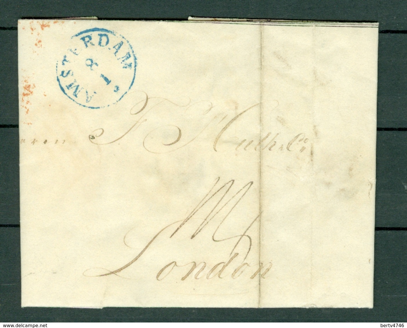 Brief 1841 Van Amsterdam Naar London (4 Scans) - ...-1852 Préphilatélie