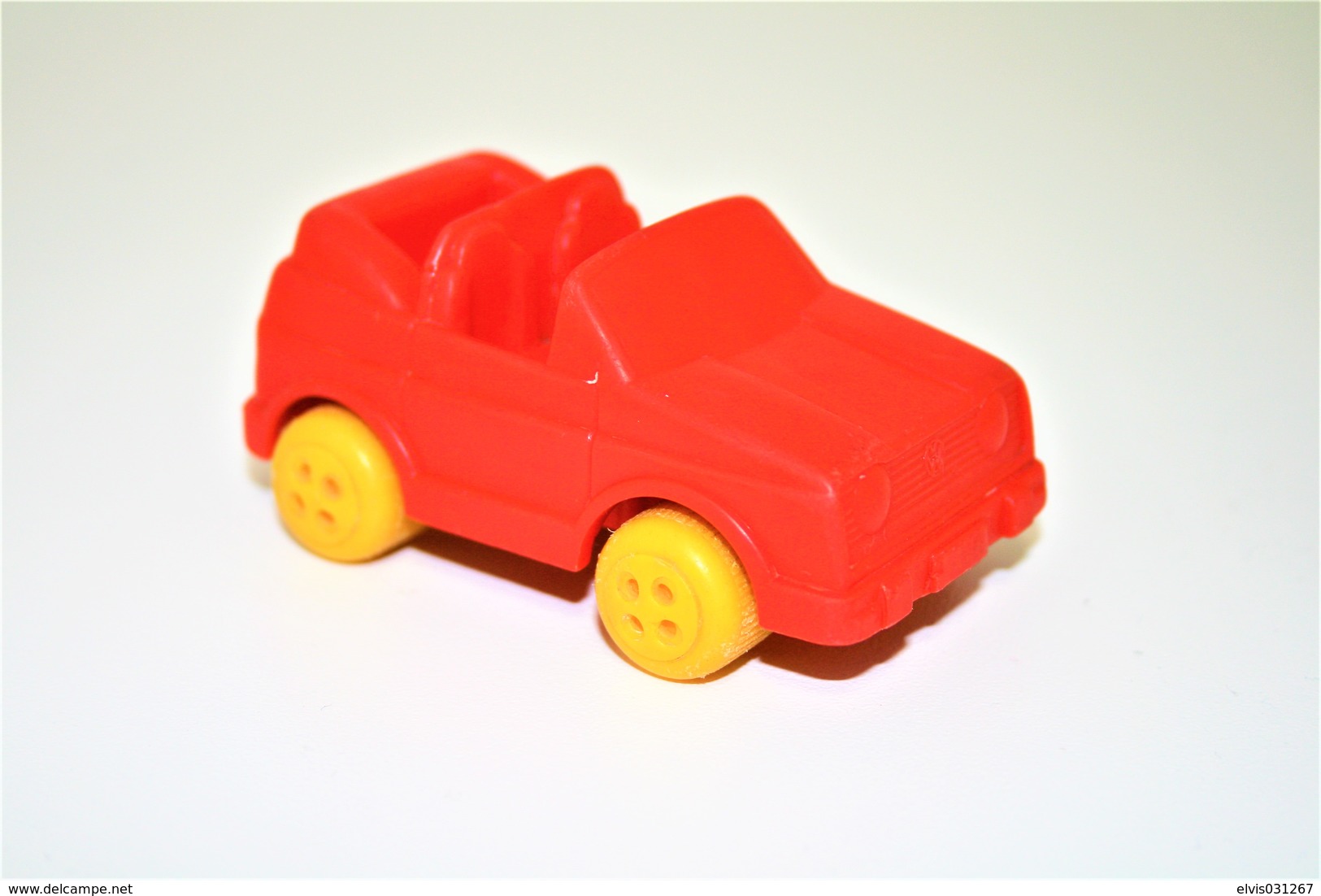 Vintage VINYL TOY CAR : Maker VIKINGPLAST SWEDEN - No. 20 VW Golf Cabriolet - 8.00cm - 19XX - Rubber - Other & Unclassified