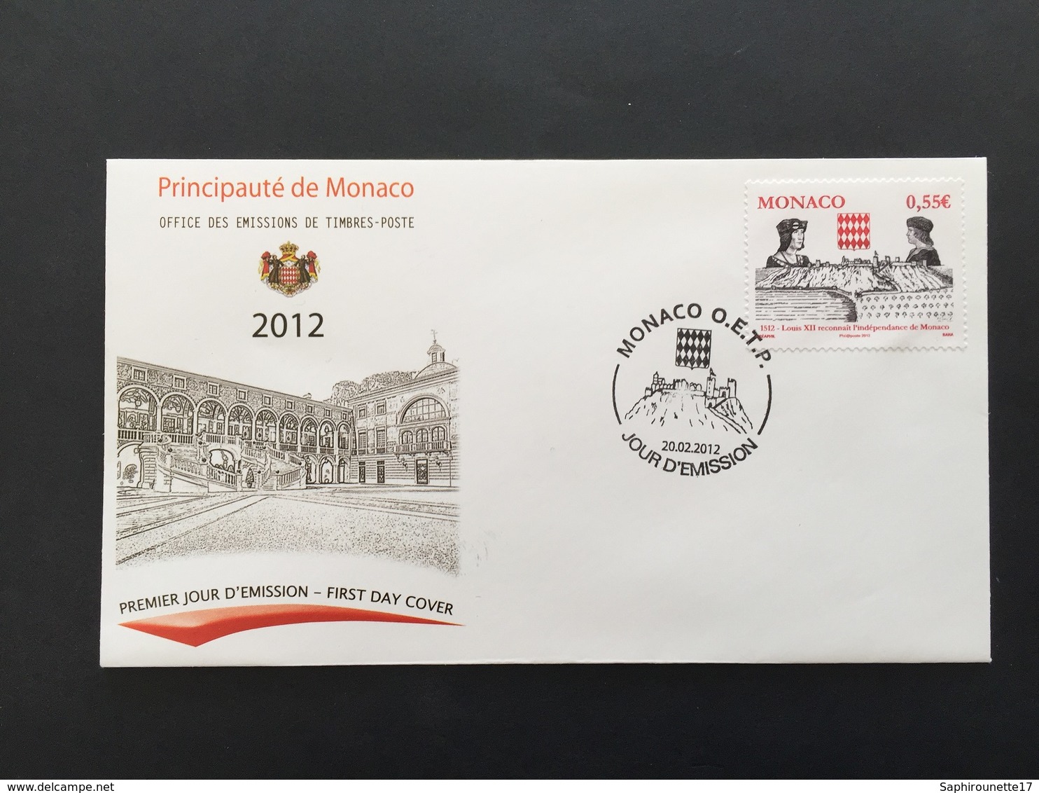 MONACO - 2012 - FDC N°1336 - N°Y&T 2819 - FDC