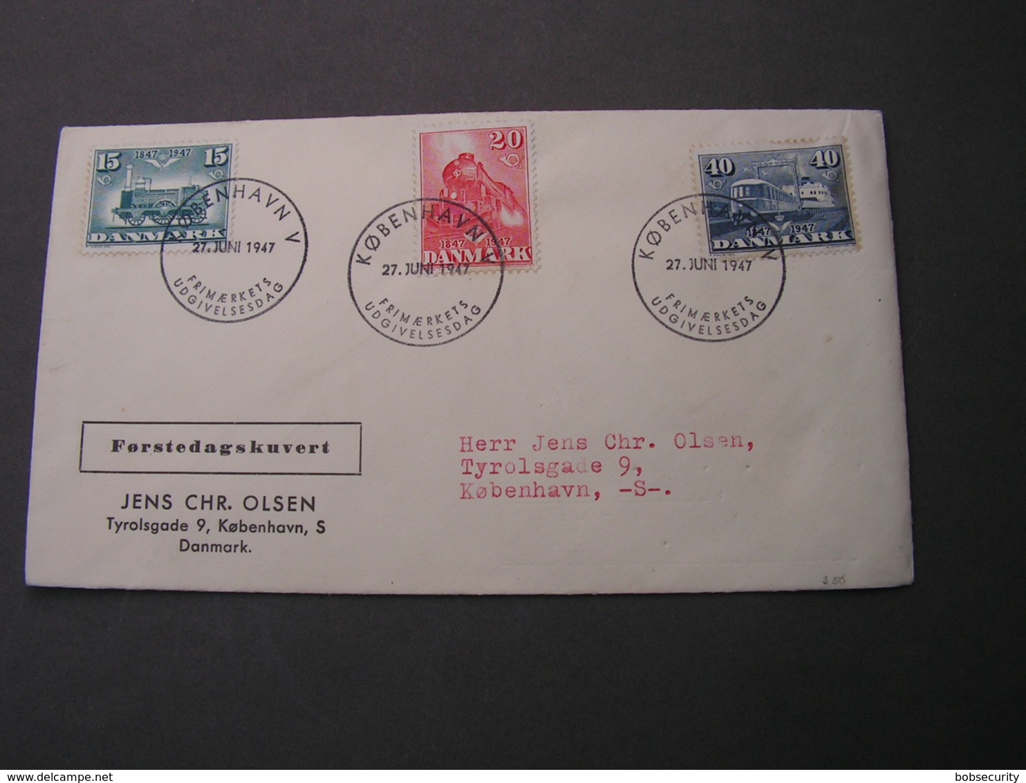 DK FDC 1947  Eisenbahn Train - Briefe U. Dokumente