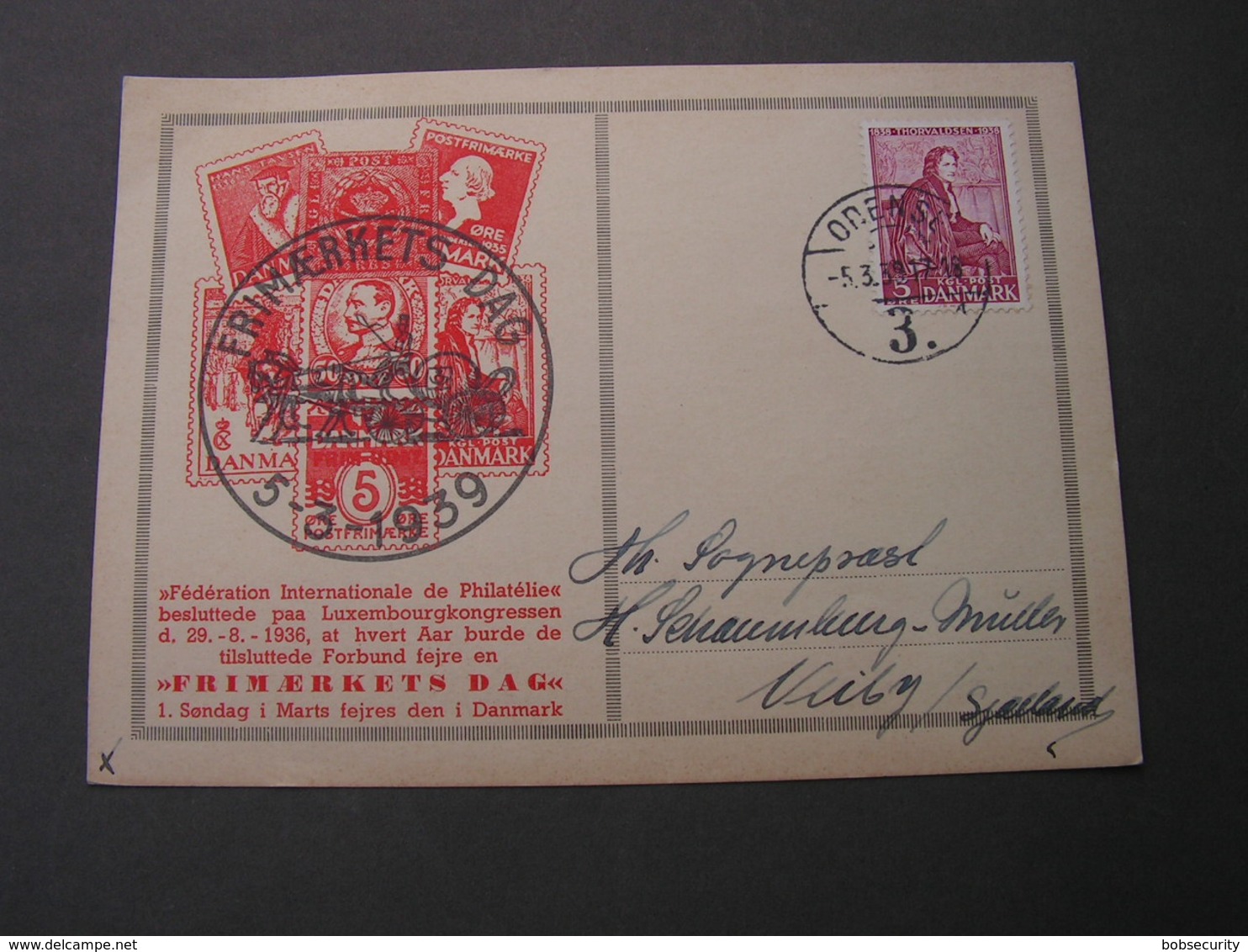 DK Ausstellung Odense1939  Tag Der Briefmarke - Briefe U. Dokumente