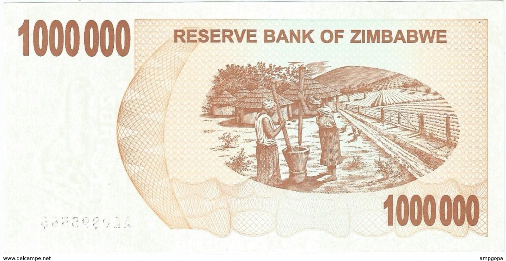 Zimbabwe 1.000.000 Dollars 01-01-2008 Pick 53 UNC - Zimbabwe