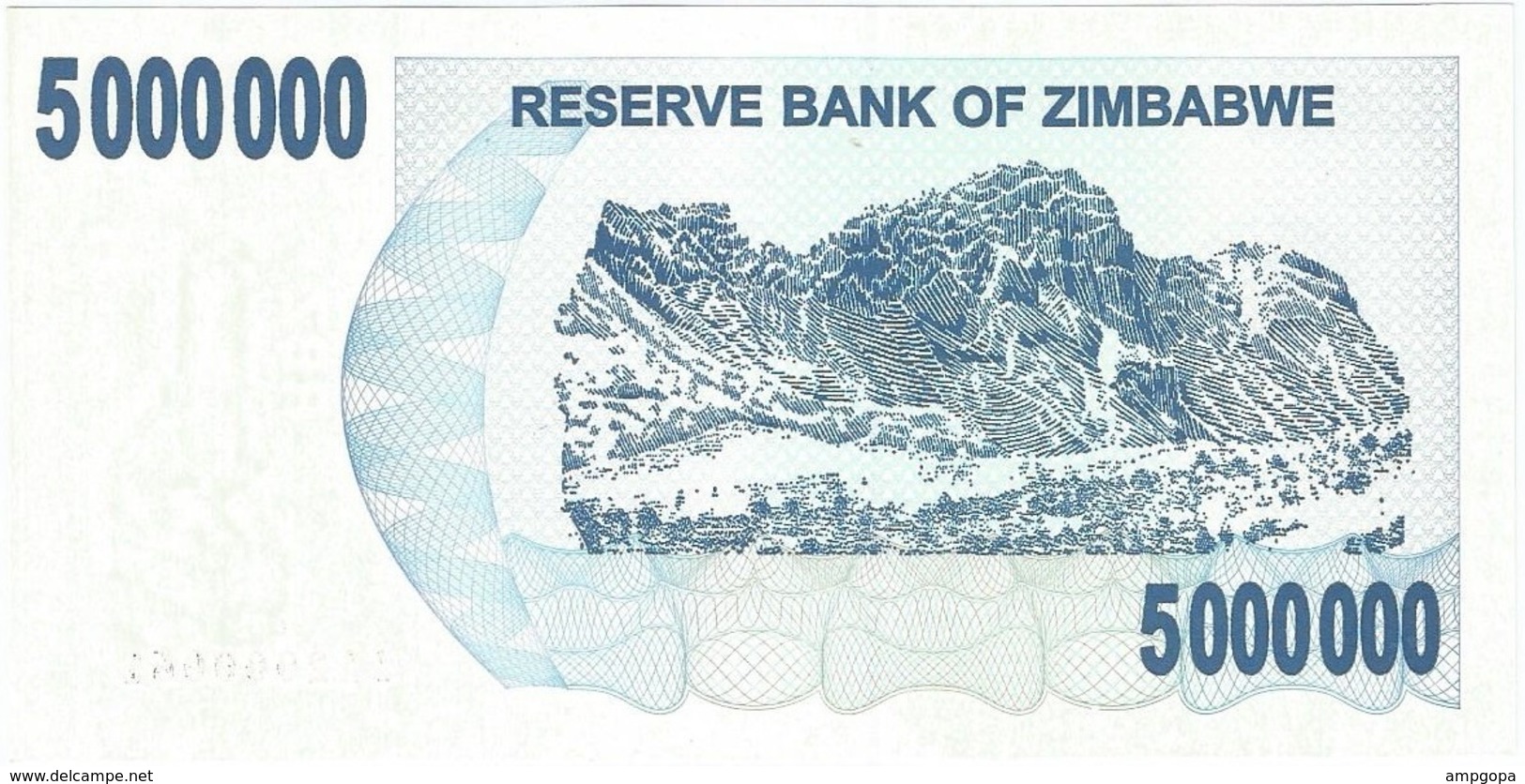 Zimbabwe 5.000.000 Dollars 01-01-2008 Pick 54 UNC - Zimbabwe