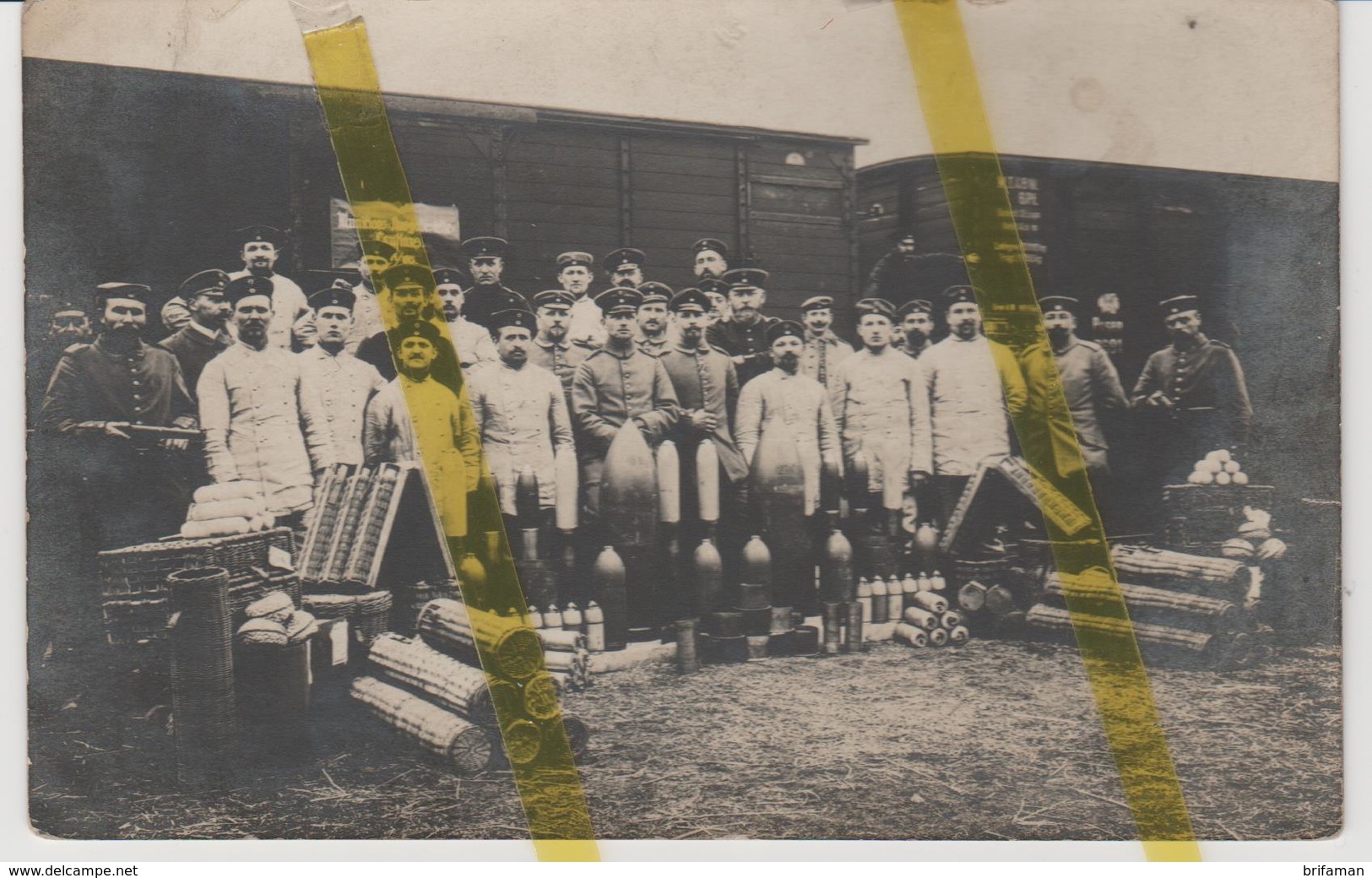 GARE CHEMIN DE FER MUNITIONS ARTILLERIE CONFLANS EN JARNIZY (a Identifier) CARTE PHOTO ALLEMANDE MILITARIA 1914/1918 WK1 - Guerre 1914-18