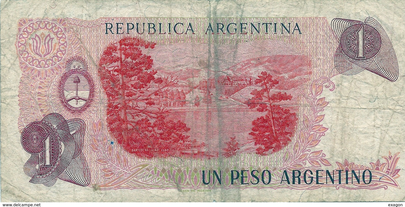 N. 1  Banconota -  1   Peso - Repubblica Argentina. - Argentina