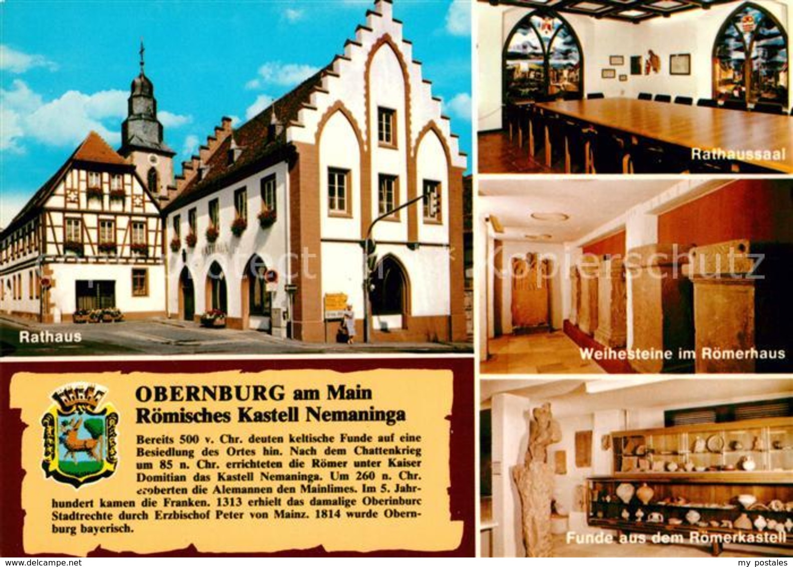 73212795 Obernburg_Main Rathaus Rathaussaal Weihesteine Im Roemerhaus Funde Aus - Sonstige & Ohne Zuordnung