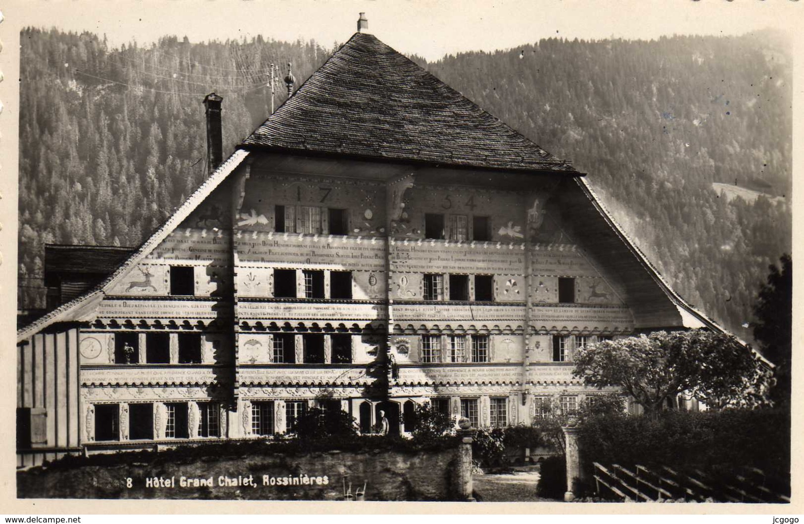 SUISSE VAUD  Hôtel Grand Chalet, Rossinières.  2 Scans  TBE - Rossinière