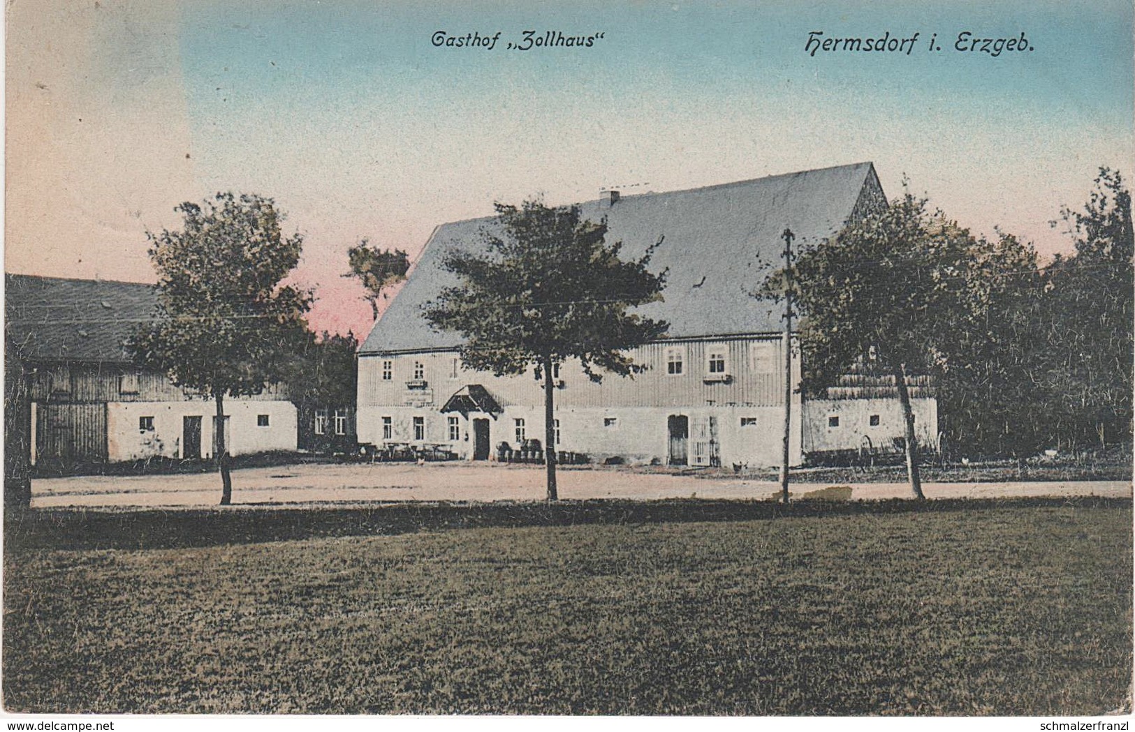 AK Hermsdorf Erzgebirge Gasthof Zollhaus A Frauenstein Rehefeld Holzhau Bienenmühle Nassau Reichenau Altenberg Moldau - Oberholzhau (Erzgeb.)