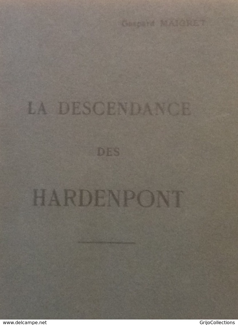 Généalogie. La Descendance Des Hardenpont. Genealogy. - Manuscripts