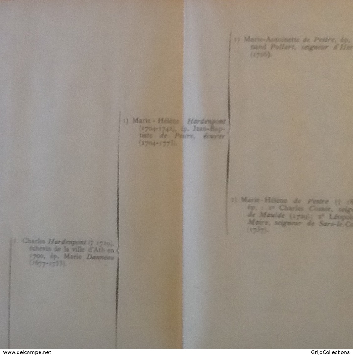 Généalogie. La Descendance Des Hardenpont. Genealogy. - Manuscripts