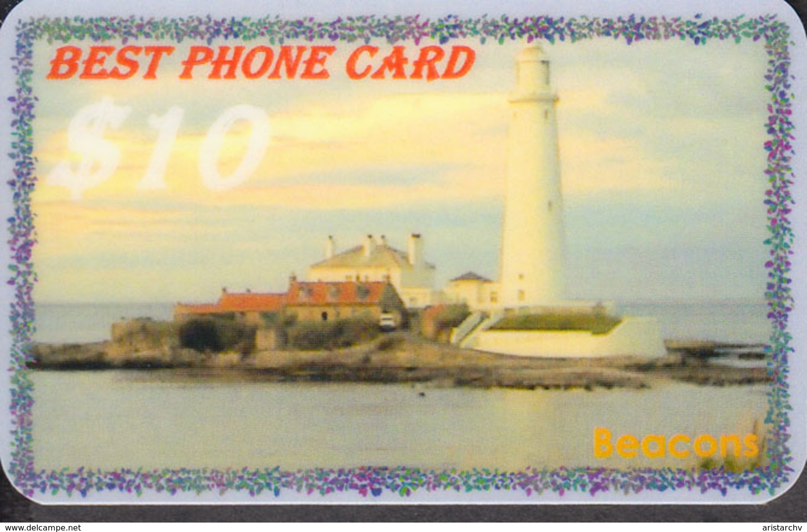 LIGHTHOUSE BEACON SET OF 5 PHONE CARDS - Faros