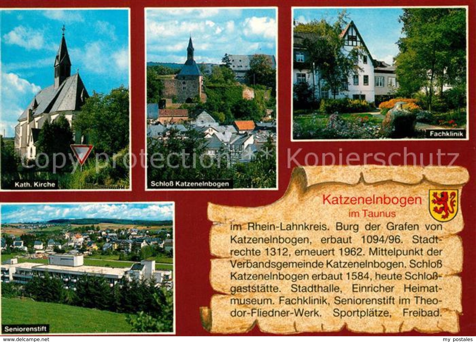 73207138 Katzenelnbogen Katholische Kirche Schloss Fachklinik Seniorenstift Katz - Andere & Zonder Classificatie