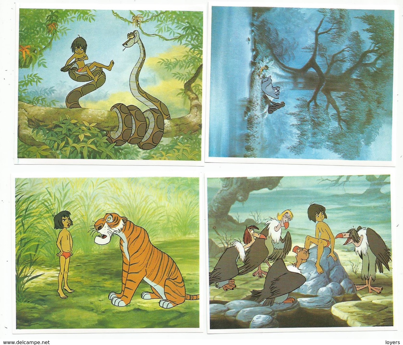 8 CHROMOS LE LIVRE DE LA JUNGLE (WALT DISNEY)   (scan Verso) - Autres & Non Classés