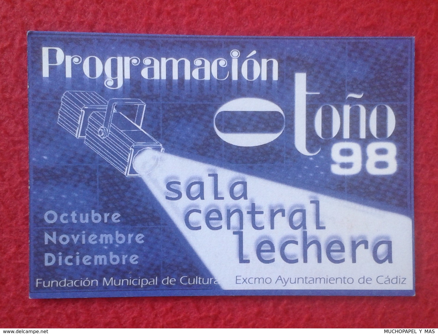 ANTIGUA TARJETA DE VISITA VISIT CARD PUBLICIDAD PROGRAMACIÓN O SIMIL FESTIVAL DE TEATRO IBEROAMERICANO 1998 CÁDIZ SPAIN - Tarjetas De Visita
