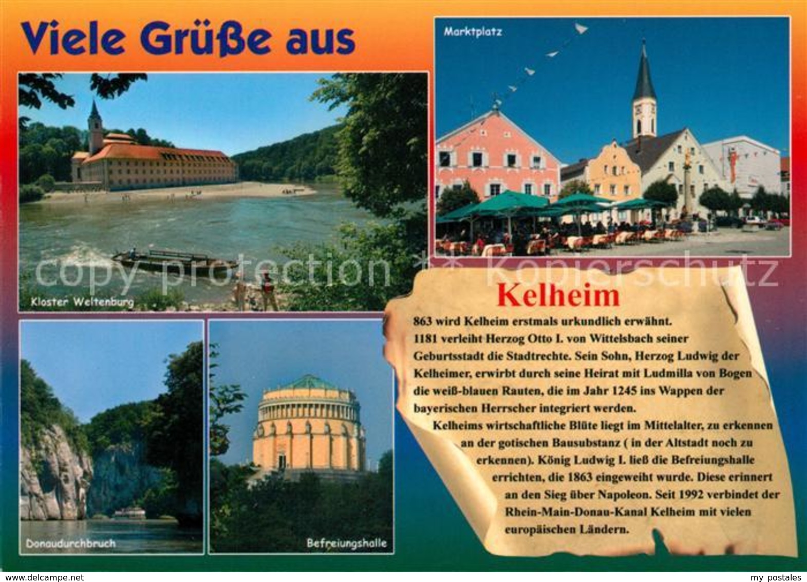 73216471 Kelheim Kloster Weltenburg Marktplatz Kirche Donaudurchbruch Befreiungs - Kelheim