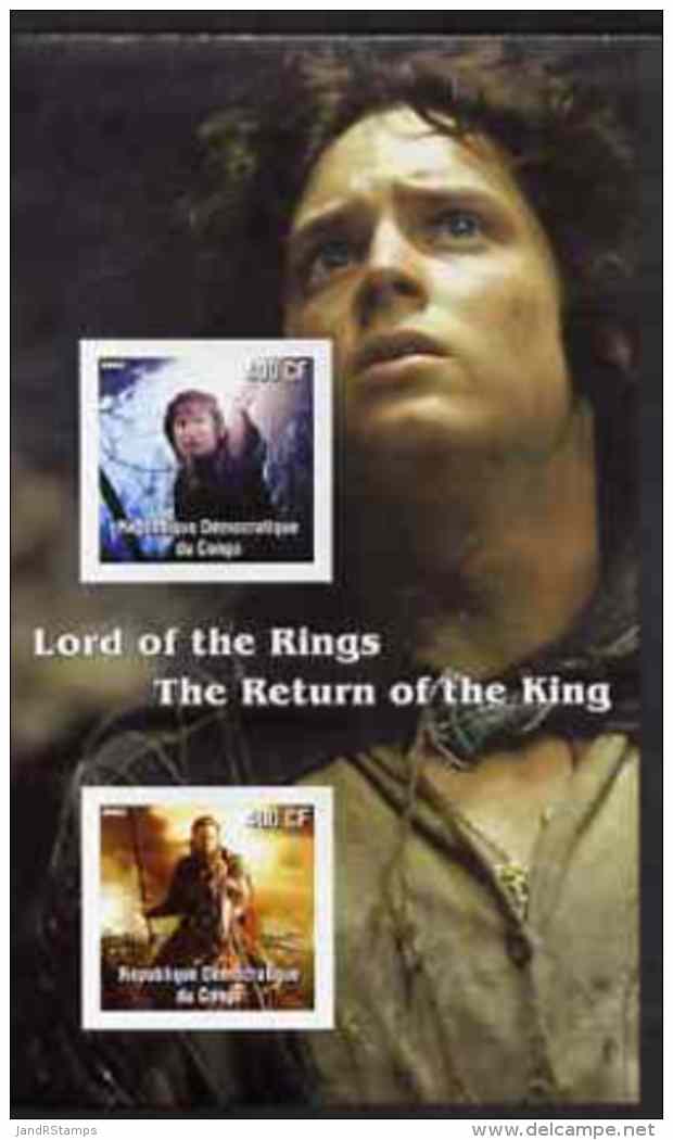 60076 Congo 2003 Lord Of The Rings - The Return Of The King Imperf M/sheet Containing 2 Values Unmounted Mint - Cinema