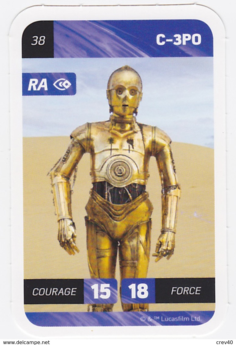 Carte Leclerc 2018 - Star Wars, C-3PO N° 38 - Star Wars