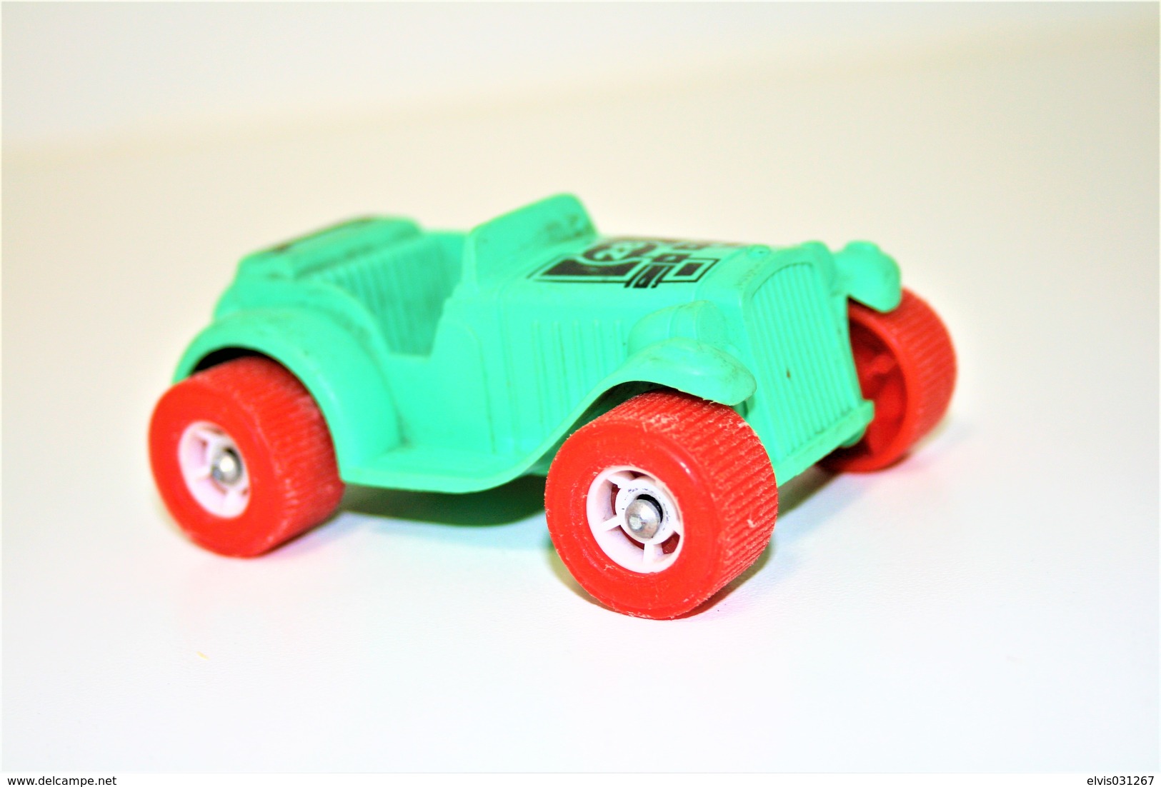 Vintage VINYL TOY CAR : Maker VIKINGPLAST SWEDEN - Roadster 9.00cm - 19XX - Rubber - Other & Unclassified