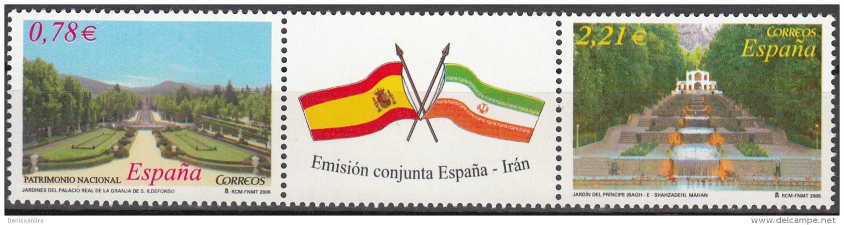 España 2005 Michel 4073 - 4074 Neuf ** Cote (2008) 6.00 € Jardins Emission Avec Iran - Neufs