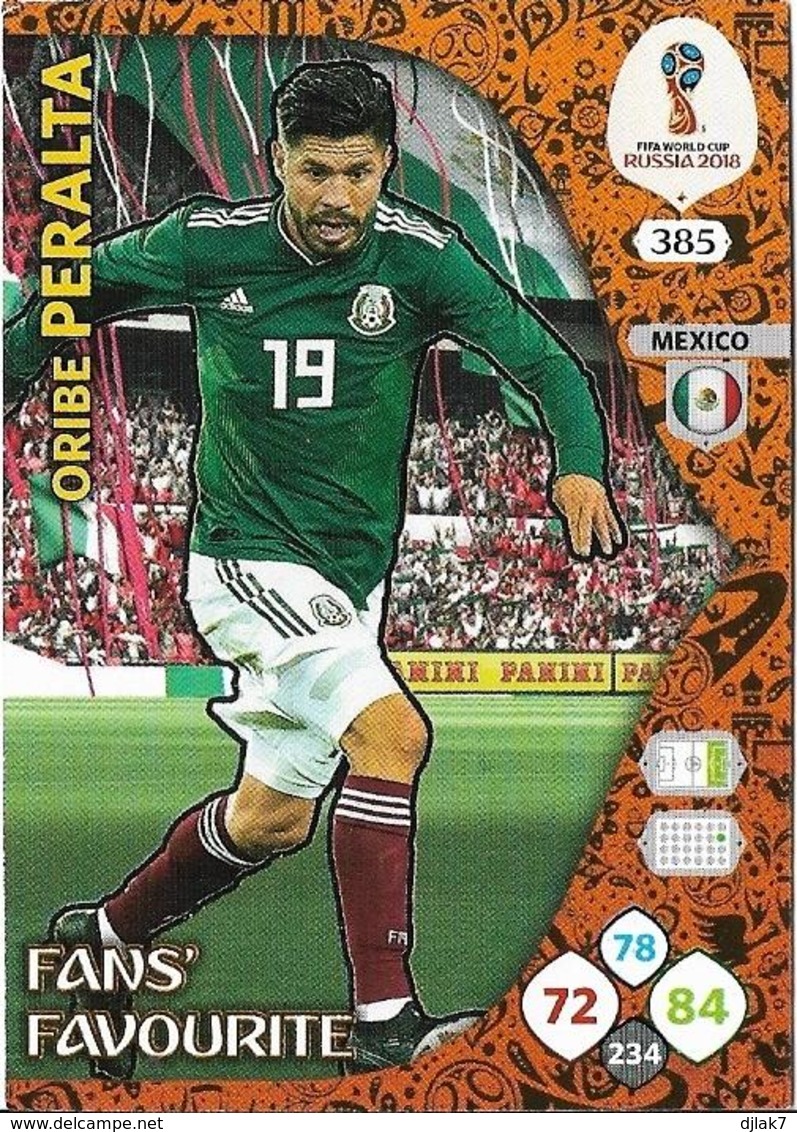 CARTE PANINI ADRENALYN FIFA WORLD CUP RUSSIA 2018 – MEXIQUE – ORIBE PERALTA N°385 - Trading Cards
