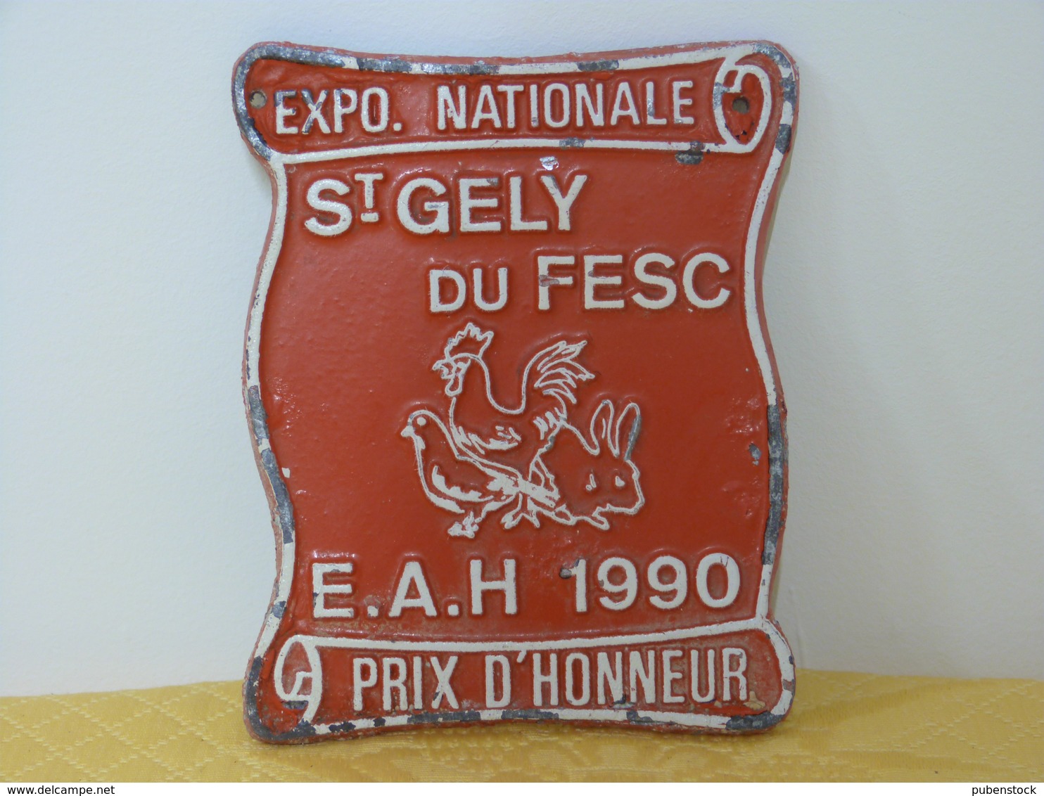 Plaque Concours "AVICULTURE" St Gely Du Fesc 1990. - Animaux