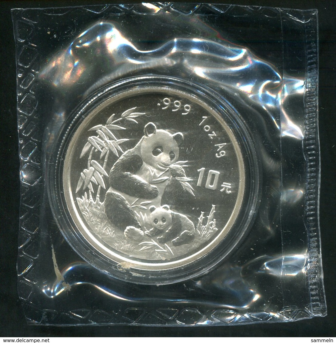 6871 - CHINA VR - 10 Yuan Panda 1996 (KM 892), 1 Unze Silber, OVP - China