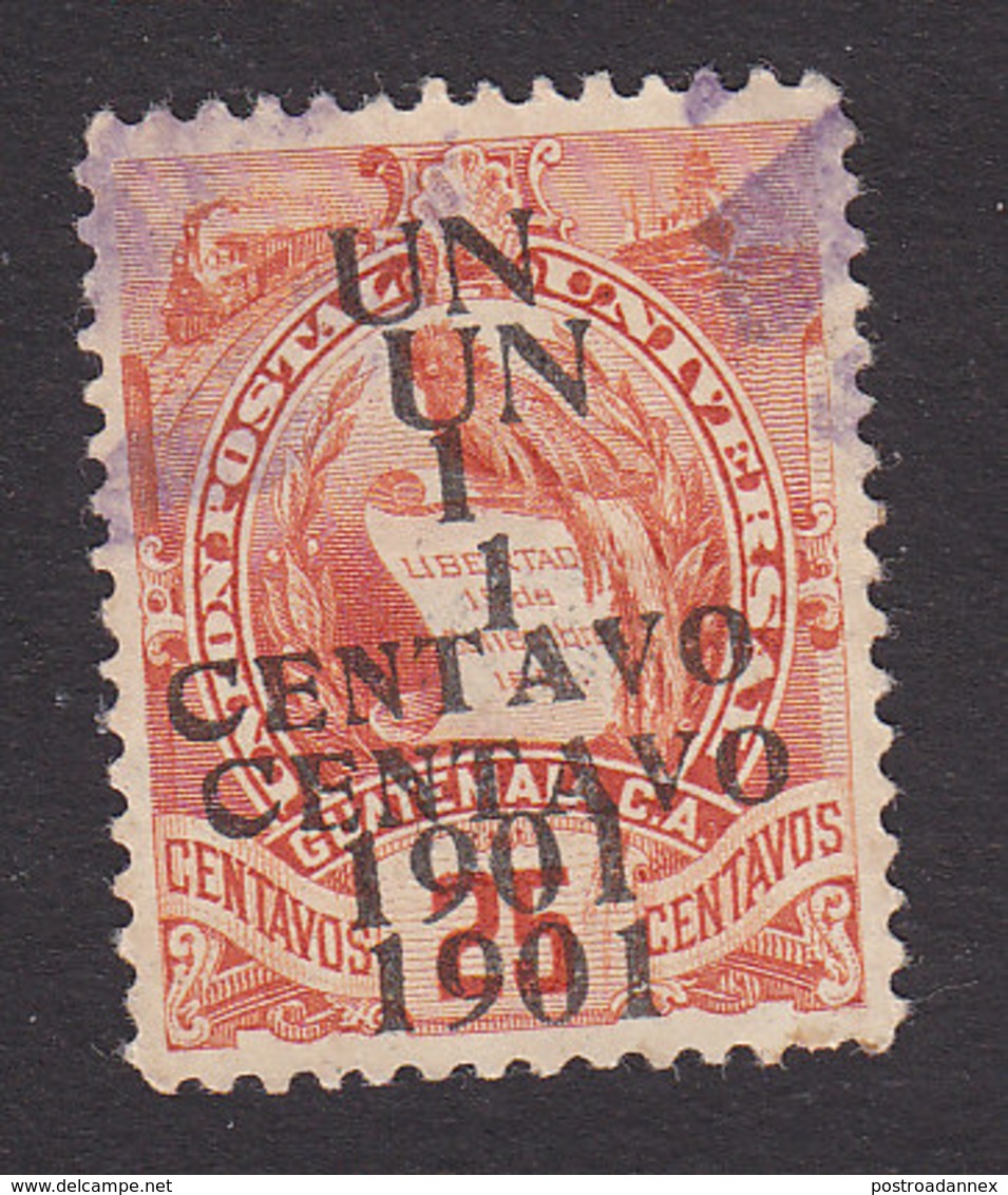 Guatemala, Scott #110b, Used, National Emblem Surcharged, Issued 1901 - Guatemala