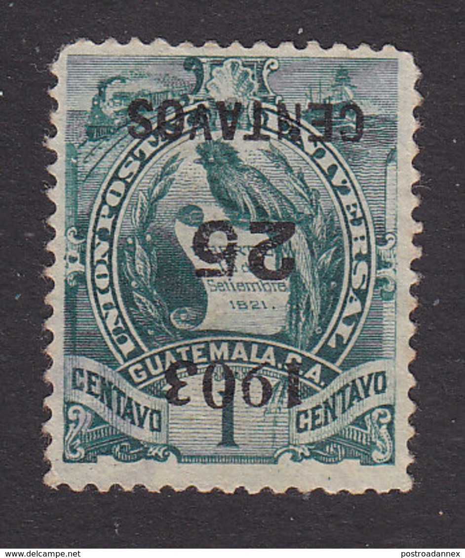 Guatemala, Scott #124a, Used, National Emblem Surcharged, Issued 1903 - Guatemala