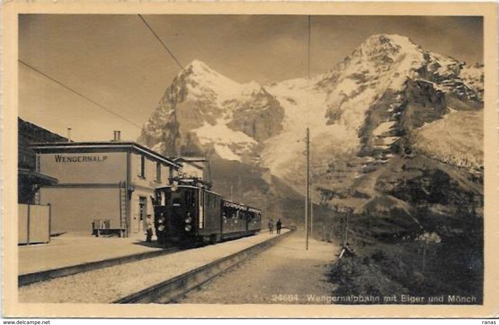 CPA Suisse Helvétia Wengernalf Gare Chemin De Fer Train Non Circulé - Enge