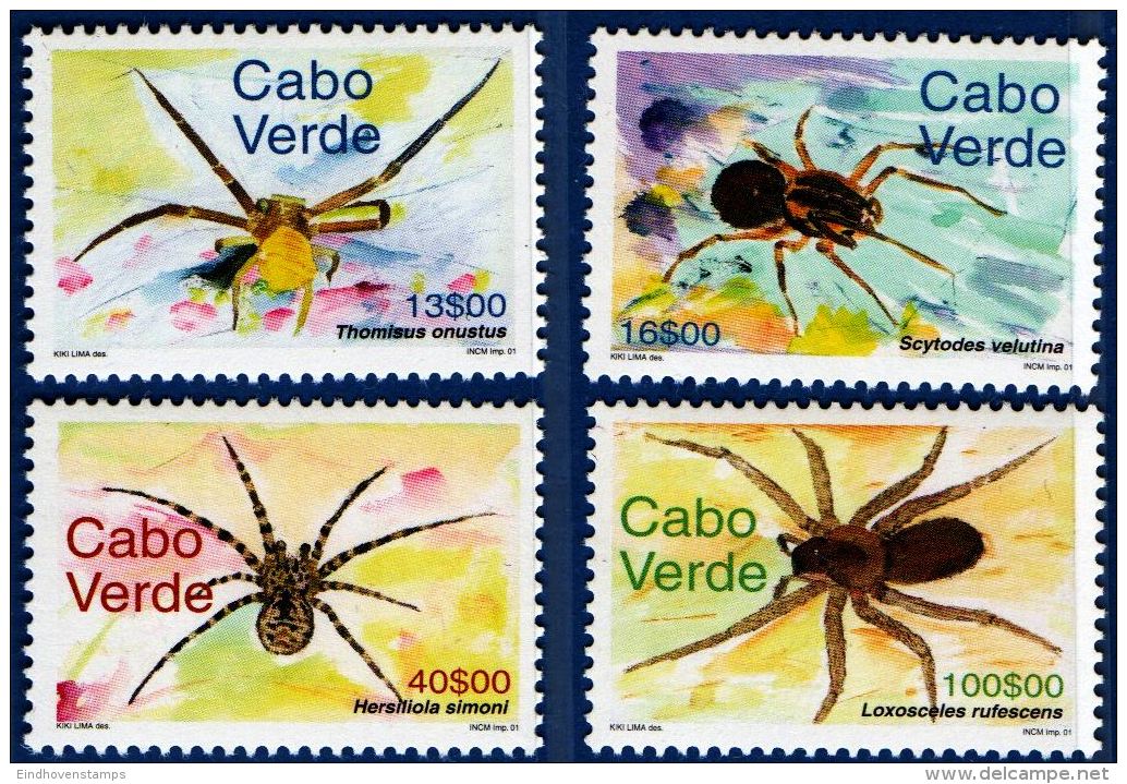 Cap Verde 2001 Spiders 4 Values MNH - Spiders