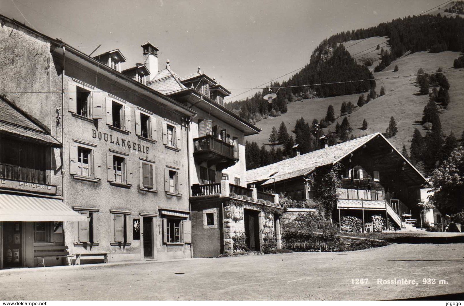 SUISSE VAUD Rossinières, 932m.  Boulangerie.   Epicerie   2 Scans  TBE - Rossinière