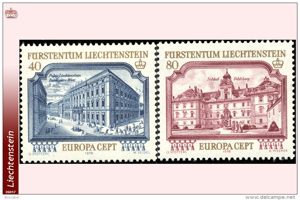 Liechtenstein 0639/40**  Europa 1978  MNH - Faciale: 1.20 FS - Neufs