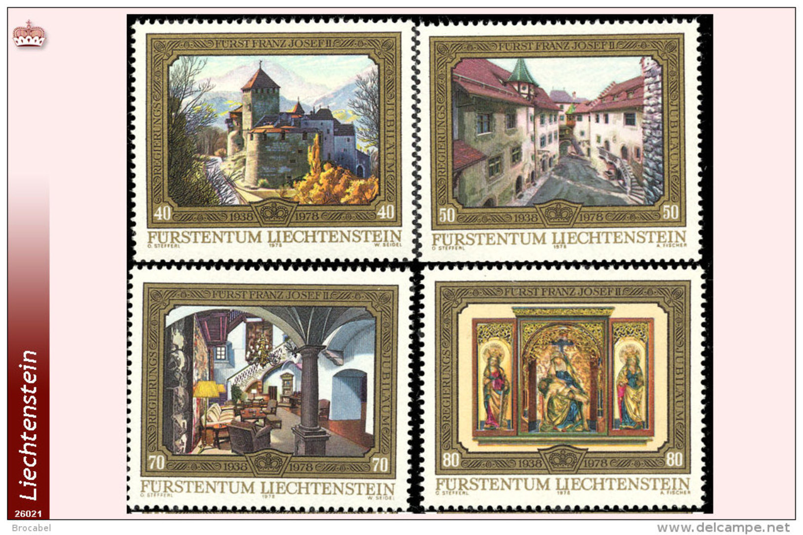 Liechtenstein 0647/50**  Anniversaire  Regne Du Prince  MNH - Faciale:2.40 FS - Ongebruikt