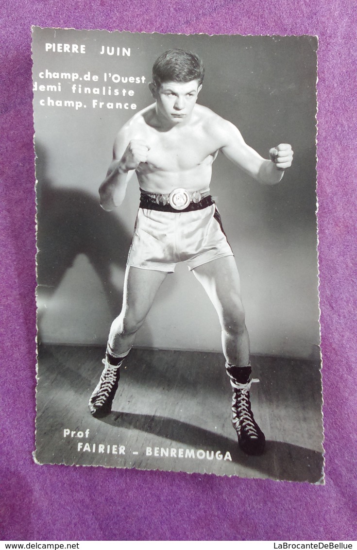 PHOTO BOXE : JUIN Pierre, Chmp. De L'Ouest, Demi-finaliste Champ. De France. - Autres & Non Classés