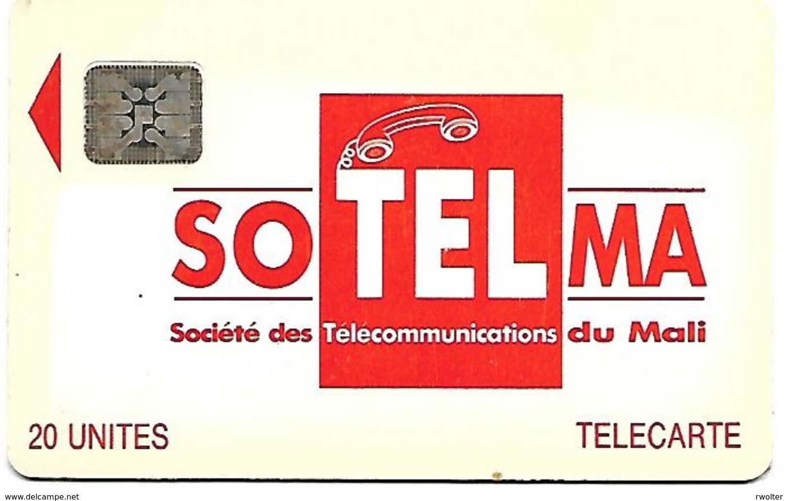 @+ Mali - SOTELMA Logo Orange - 20U - 5 N° Emb (40750) - Ref : MAL-O-08 - Mali