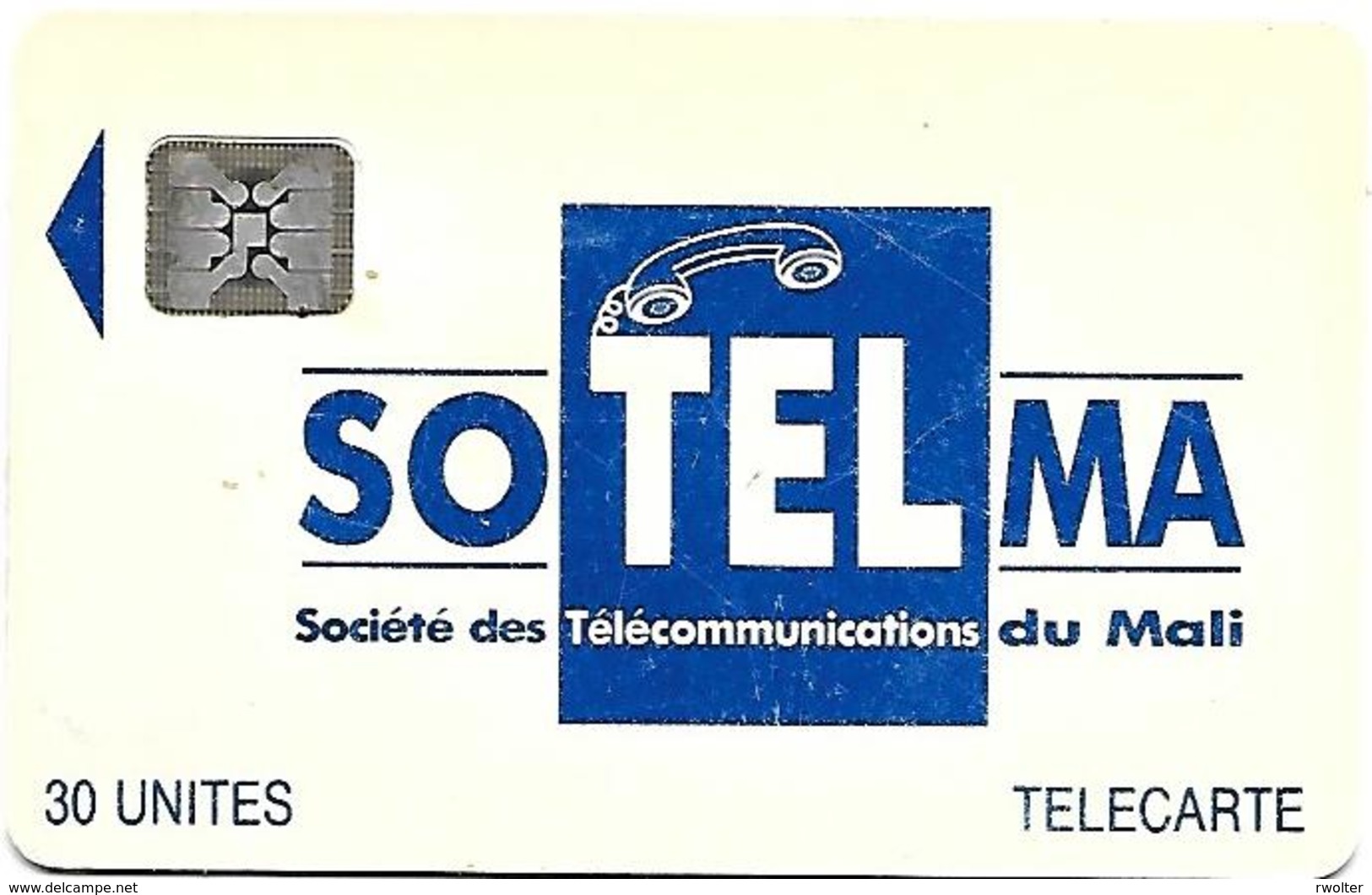 @+ Mali - SOTELMA Logo Bleu - 30U SC4 (Rare) - 5 N° Emb (40724) - Ref : MAL-O-09 - Mali