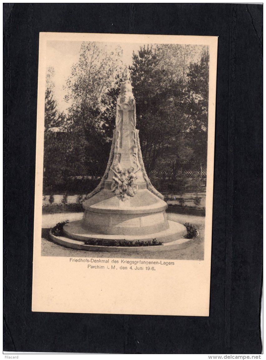 77001     Germania,   Friedhofs-Denkmal Des Kriegsgefangenen-Lagers, Pachim I. M., Den 4. Juni 1916, - Parchim