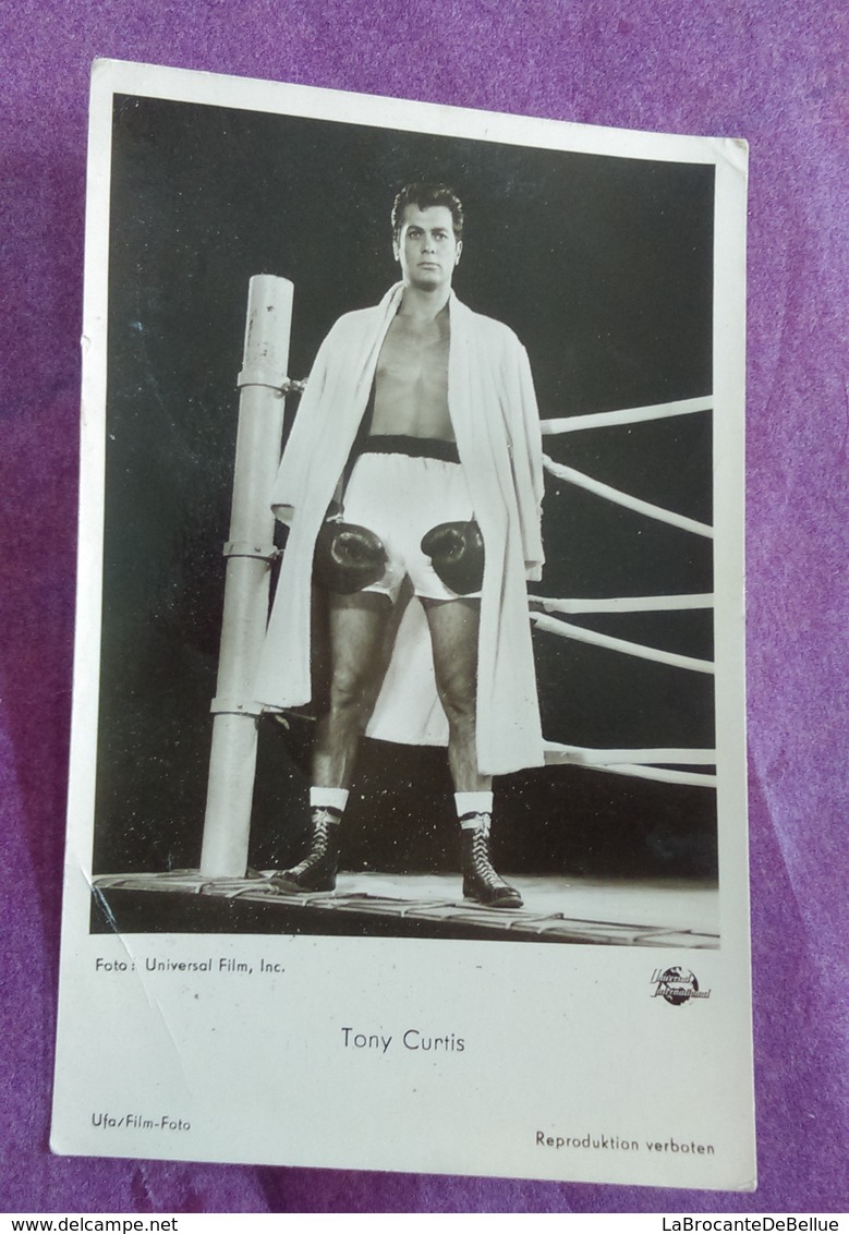 CARTE POSTALE PHOTO BOXE : CURTIS Tony - Andere & Zonder Classificatie