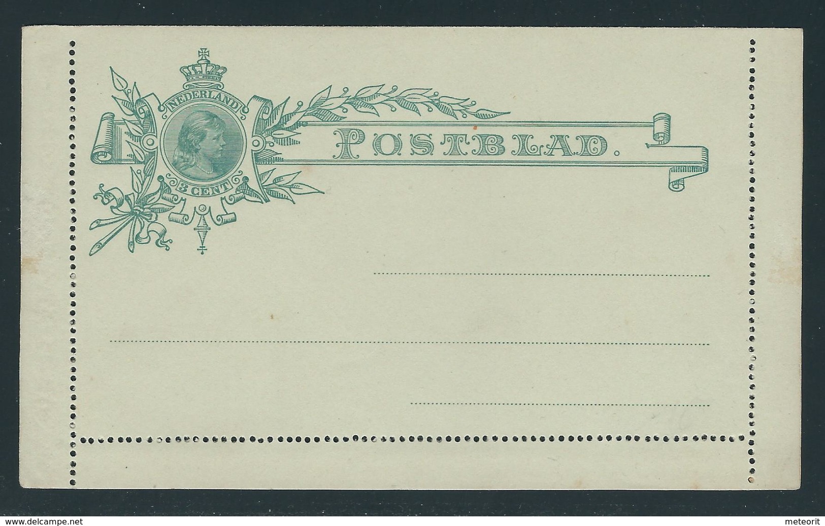 Kartenbrief MiNr. K 3 A 3 C. Dunkelgrün, 140 . 84 Mm, Ungebraucht - Postal Stationery